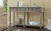Retro Console Table Entryway Table 58" Long Sofa Table with 2 Drawers in Same Size and Bottom Shelf for Storage (Rustic )