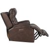 Leather Gel Zero Gravity Brown 37.5'' Width Power Recliner with Power Headrest
