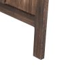 6 FT Folding Room Divider, 4-Panel Wood Privacy Screen, Portable Room Partition, Freestanding Wall Divider, Brown