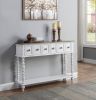 ACME Bence Console Table in Dark Charcoal & Antique White Finish AC00280