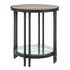 ACME Brantley End Table in Oak & Sandy Black Finish LV00752