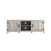 TV Stand Storage Media Console Entertainment Center With Two Doors, Grey Walnut
