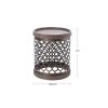 [Only support Drop Shipping Buyer] Quatrefoil Metal Drum Table