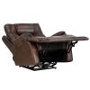 Leather Gel Zero Gravity Brown 37.5'' Width Power Recliner with Power Headrest
