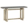 U_STYLE Contemporary Console Table with Industrial-inspired Concrete Wood Top, Extra Long Entryway Table for Entryway, Hallway, Living Room, Foyer, Co