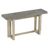 U_STYLE Contemporary Console Table with Industrial-inspired Concrete Wood Top, Extra Long Entryway Table for Entryway, Hallway, Living Room, Foyer, Co