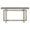 U_STYLE Contemporary Console Table with Industrial-inspired Concrete Wood Top, Extra Long Entryway Table for Entryway, Hallway, Living Room, Foyer, Co