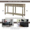 Retro Console Table Entryway Table 58" Long Sofa Table with 2 Drawers in Same Size and Bottom Shelf for Storage (Rustic )