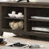 Benito Dark Dusty Brown 70" Wide TV Stand with Open Shelves and Cable Management