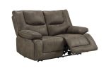 Harumi Loveseat (Power Motion); Gray Leather-Aire