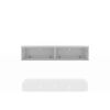 Manhattan Comfort Liberty 42.28 Mid-Century Modern Floating Entertainment Center with 2 Shelves in White