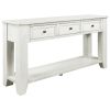 U_STYLE 55'' Modern Console Table Sofa Table for Living Room with 3 Drawers and 1 Shelf (As Same As WF299185AAK)