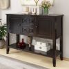 TREXM Cambridge Series Ample Storage Vintage Console Table with Four Small Drawers and Bottom Shelf for Living Rooms, Entrances and Kitchens (Espresso