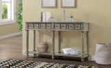 Retro Console Table Entryway Table 58" Long Sofa Table with 2 Drawers in Same Size and Bottom Shelf for Storage (Rustic )
