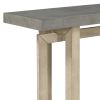U_STYLE Contemporary Console Table with Industrial-inspired Concrete Wood Top, Extra Long Entryway Table for Entryway, Hallway, Living Room, Foyer, Co