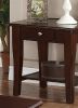 Modern Wooden Brown 1pc End Table Living Room Sofa Side Table