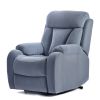 Lift Chair Recliner for Elderly Power Remote Control Recliner Sofa Relax Soft Chair Anti-skid Australia Cashmere Fabric Furniture Living Room Dusty Bl