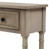 TREXM Console Table Sofa Table Easy Assembly with Two Storage Drawers and Bottom Shelf for Living Room, Entryway (Grey Wash)