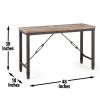 Rustic Industrial Occasional Collection - Vintage Plank-Effect Tops, Iron Metal Base - Choose from Cocktail or End Table, Perfect Blend of Style and F