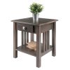 Stafford Accent Table; Oyster Gray