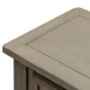 TREXM Console Table Sofa Table Easy Assembly with Two Storage Drawers and Bottom Shelf for Living Room, Entryway (Grey Wash)