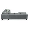 [VIDEO provided] 112*87" Sectional Sofa Couches Living Room Sets, 7 Seats Modular Sectional Sofa with Ottoman, L Shape Fabric Sofa Corner Couch Set wi