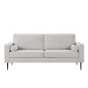 Living Room Upholstered Sofa with high-tech Fabric Surface/ Chesterfield Tufted Fabric Sofa Couch, Large-White