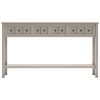 TREXM Rustic Entryway Console Table, 60" Long Sofa Table with two Different Size Drawers and Bottom Shelf for Storage (Gray Wash)