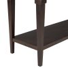 TREXM Classic Retro Style Console Table with Three Top Drawers and Open Style Bottom Shelf, Easy Assembly (Espresso)