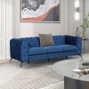 85.5" Velvet Upholstered Sofa with Sturdy Metal Legs,Modern Sofa Couch with Button Tufted Back, 3 Seater Sofa Couch for Living Room,Apartment,Home Off