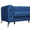 85.5" Velvet Upholstered Sofa with Sturdy Metal Legs,Modern Sofa Couch with Button Tufted Back, 3 Seater Sofa Couch for Living Room,Apartment,Home Off