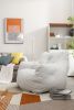 Soft Cotton Linen Fabric Bean Bag Chair Filled With Memory Sponge,Ivory