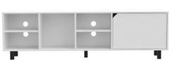 Valdivia Tv Stand for TV¬¥s up 70"; Four Open Shelves; Five Legs -White