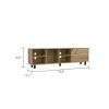 Valdivia Tv Stand for TV¬¥s up 70"; Four Open Shelves; Five Legs -Light Oak