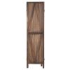 6 FT Folding Room Divider, 4-Panel Wood Privacy Screen, Portable Room Partition, Freestanding Wall Divider, Brown