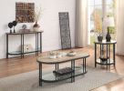 ACME Brantley Sofa Table in Oak & Sandy Black Finish LV00753