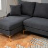 110'' Wide Reversible Left or Right Chaise of Sectional Sofa U-Shape Convertible Sofa Couch 4-Seat Couch with Chaise Lounge Upholstered for Living Roo