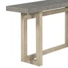 U_STYLE Contemporary Console Table with Industrial-inspired Concrete Wood Top, Extra Long Entryway Table for Entryway, Hallway, Living Room, Foyer, Co