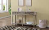 Retro Console Table Entryway Table 58" Long Sofa Table with 2 Drawers in Same Size and Bottom Shelf for Storage (Rustic )
