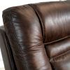 Leather Gel Zero Gravity Brown 37.5'' Width Power Recliner with Power Headrest
