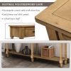 TREXM Console Table Sofa Table Easy Assembly with Two Storage Drawers and Bottom Shelf for Living Room, Entryway (Old Pine)