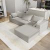 Modern Upholstered Sectional Sofa Couch Set,Modular 108" L Shaped Sectional Living Room Sofa Set With 6 Pillows,Free Combination Sofa Couch for Living
