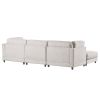 2 Pieces L shaped Sofa with Removable Ottomans and comfortable waist pillows