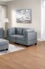 Modular Sofa Set 6pc Set Living Room Furniture Sofa Loveseat Tufted Couch Nail heads Gray Linen Like Fabric 4x Corner Wedge 1x Armless Chair and 1x Ot