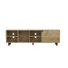 Valdivia Tv Stand for TV¬¥s up 70"; Four Open Shelves; Five Legs -Light Oak