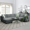 [VIDEO provided] 112*87" Sectional Sofa Couches Living Room Sets 7 Seats Modular Sectional Sofa with Ottoman L Shape Fabric Sofa Corner Couch Set with