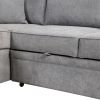 87.4" Sleeper Sofa Bed,2 in 1 Pull Out sofa bed L Shape Couch with Storage Ottoman for Living Room,Bedroom Couch and Small Apartment, Gray