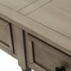 TREXM Console Table Sofa Table Easy Assembly with Two Storage Drawers and Bottom Shelf for Living Room, Entryway (Grey Wash)