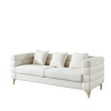 3-seater + 3-seater Combination sofa.White teddy(Ivory)