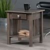 Stafford Accent Table; Oyster Gray